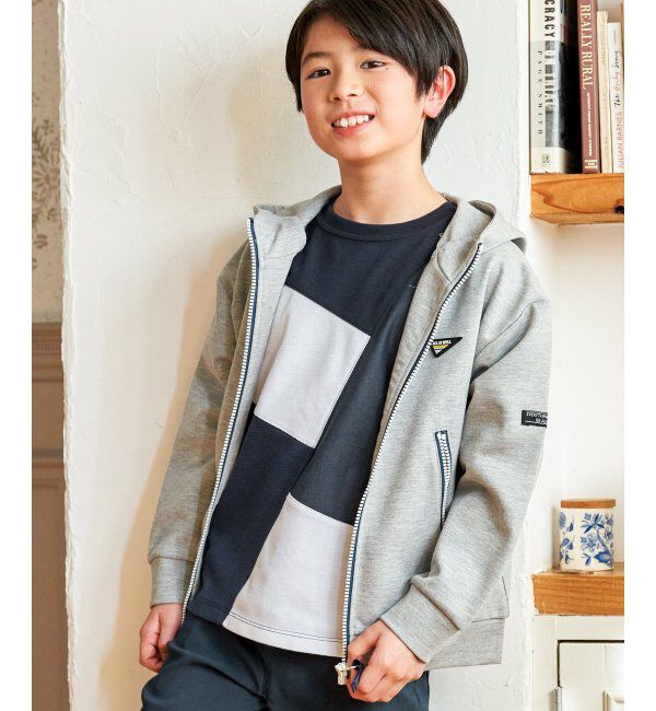 ikka kids「７ブソデポンチブロックスＴ」|Tシャツ・カットソー|