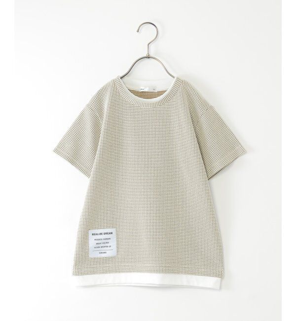 ikka kids「【親子コーデ】冷感ワッフルフェイクTシャツ（120~160cm）」|Tシャツ・カットソー|