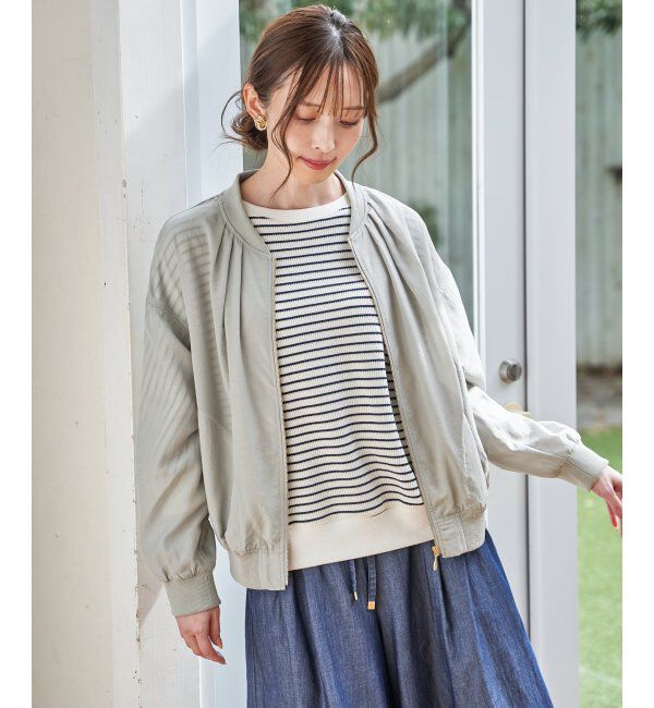 ikka「【雑誌InRed5月号掲載】シアーリブブルゾン」|ブルゾン・スタジャン|