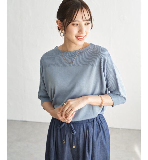 ikka「洗えるドルマンニットプルオーバー」|プルオーバー|