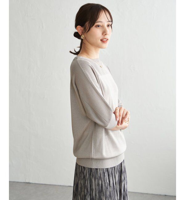 ikka「洗えるドルマンニットプルオーバー」|プルオーバー|