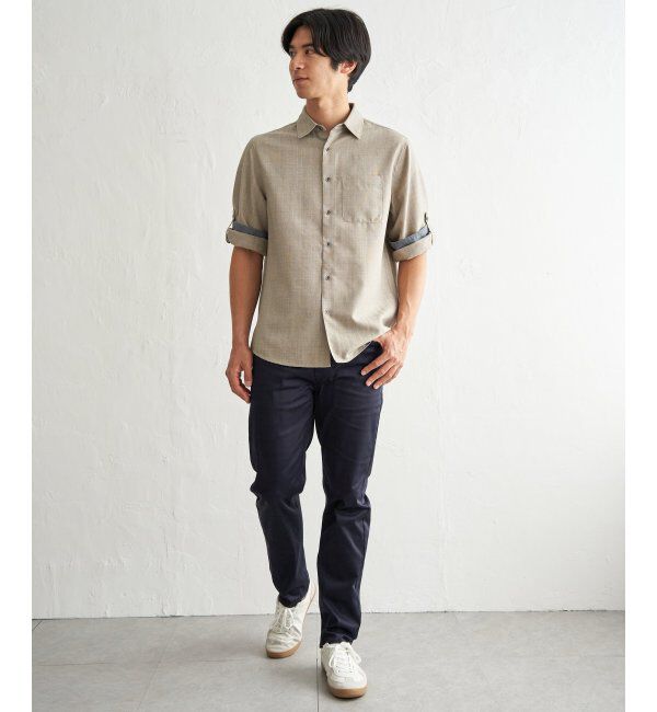 ikka「速乾ドビー袖2wayシャツ」|シャツ・ブラウス|