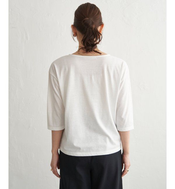 ikka「【雑誌InRed5月号掲載】シア－ロゴプリント 7分袖プルオーバーセット【2点セット】」|Tシャツ・カットソー|