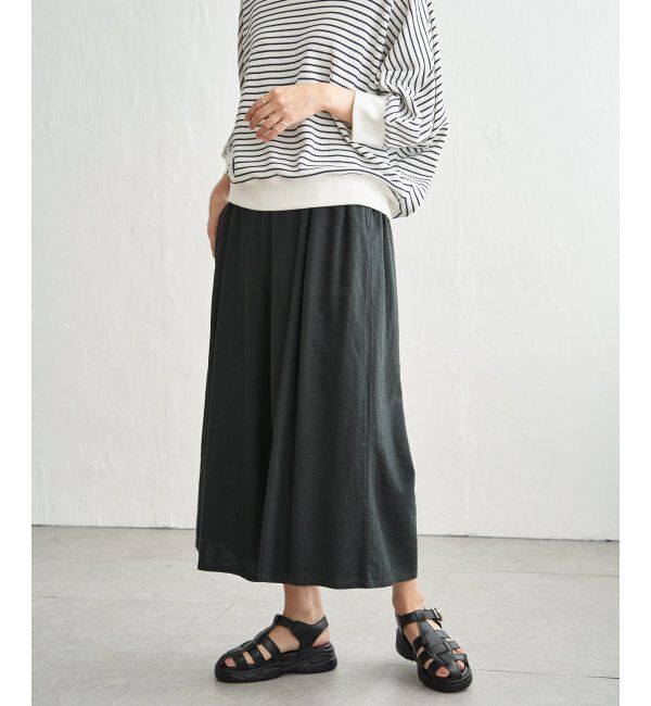 ikka「【雑誌InRed5月号掲載】デニム／レーヨンリネンガウチョ」|デニム|