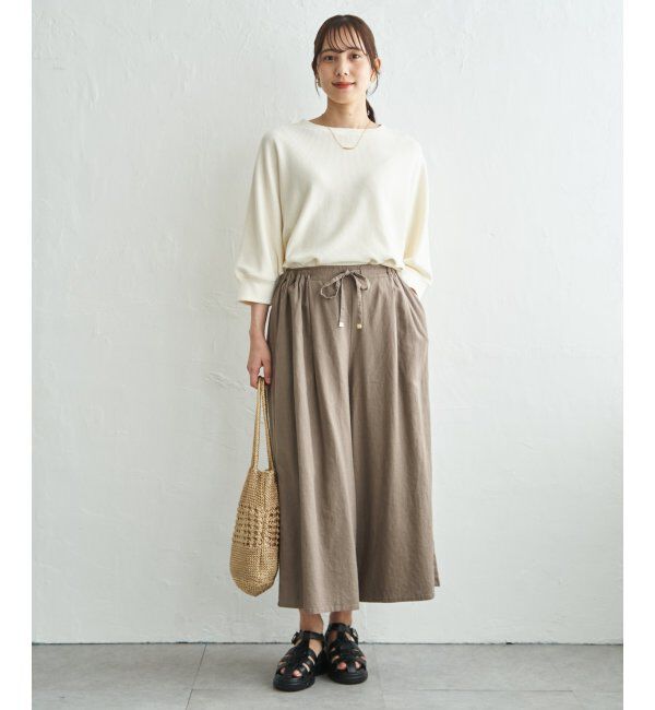 ikka「【雑誌InRed5月号掲載】デニム／レーヨンリネンガウチョ」|デニム|