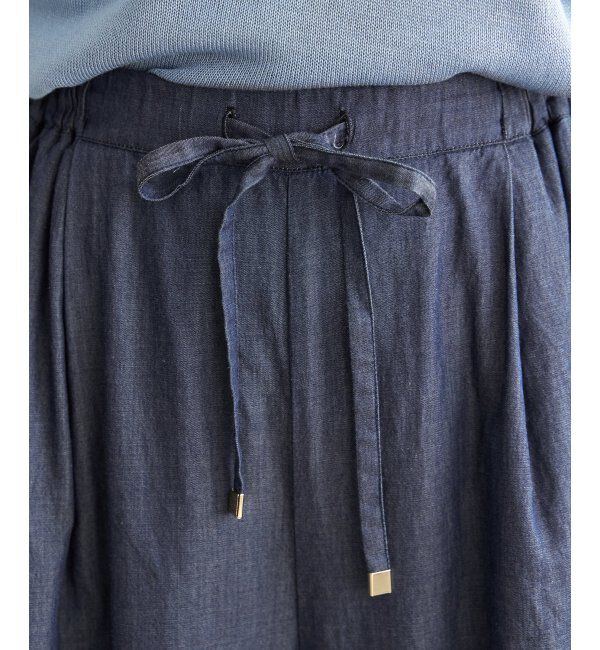 ikka「【雑誌InRed5月号掲載】デニム／レーヨンリネンガウチョ」|デニム|