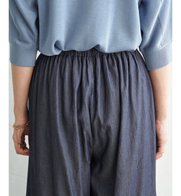 ikka「【雑誌InRed5月号掲載】デニム／レーヨンリネンガウチョ」|デニム|