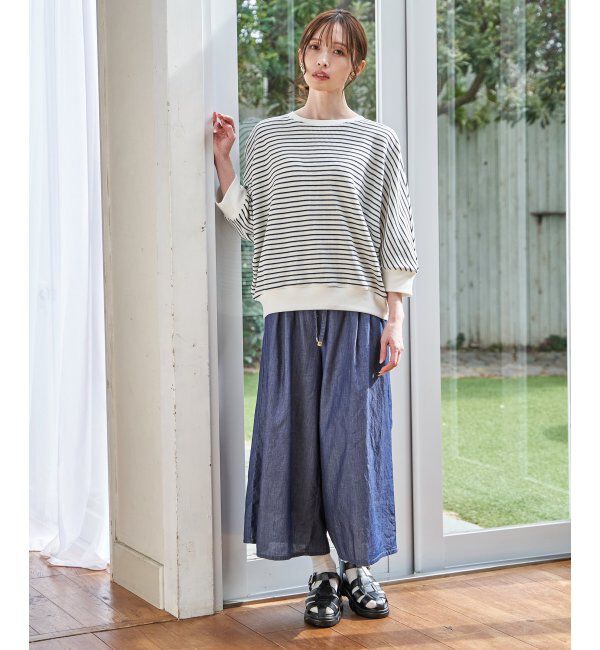 ikka「【雑誌InRed5月号掲載】デニム／レーヨンリネンガウチョ」|デニム|