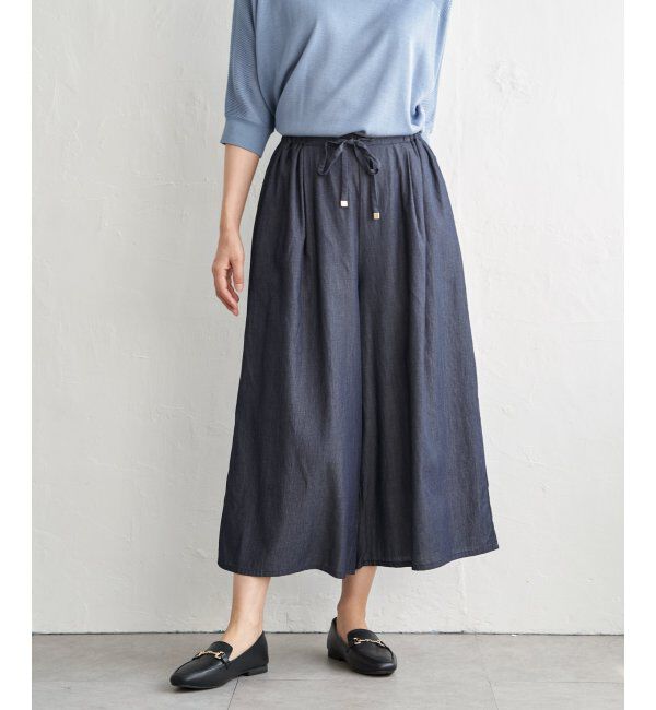 ikka「【雑誌InRed5月号掲載】デニム／レーヨンリネンガウチョ」|デニム|