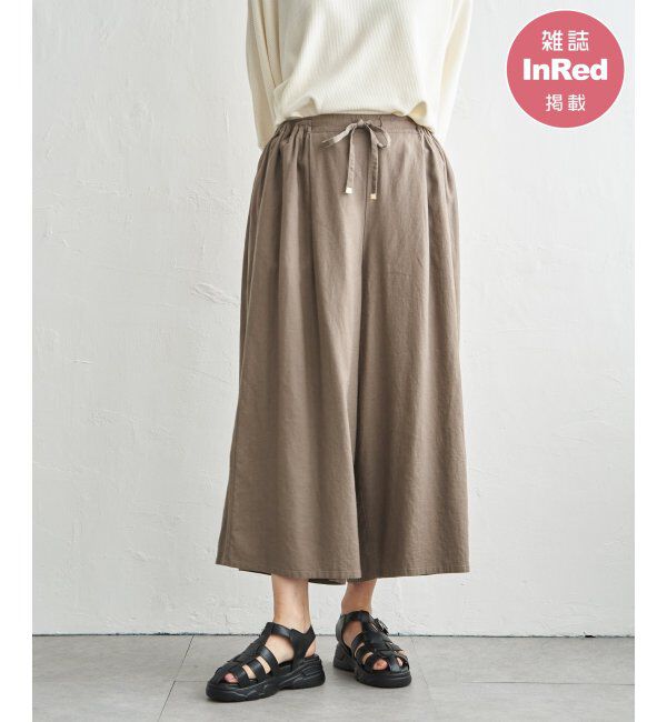 ikka「【雑誌InRed5月号掲載】デニム／レーヨンリネンガウチョ」|デニム|コーヒー