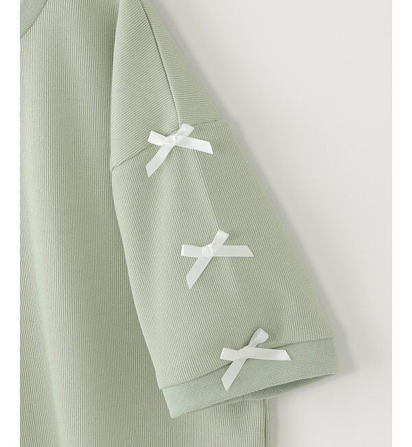 ikka kids「【親子コーデ】 フライス袖リボンドルマンプルオーバー (120cm~160cm)」|Tシャツ・カットソー|