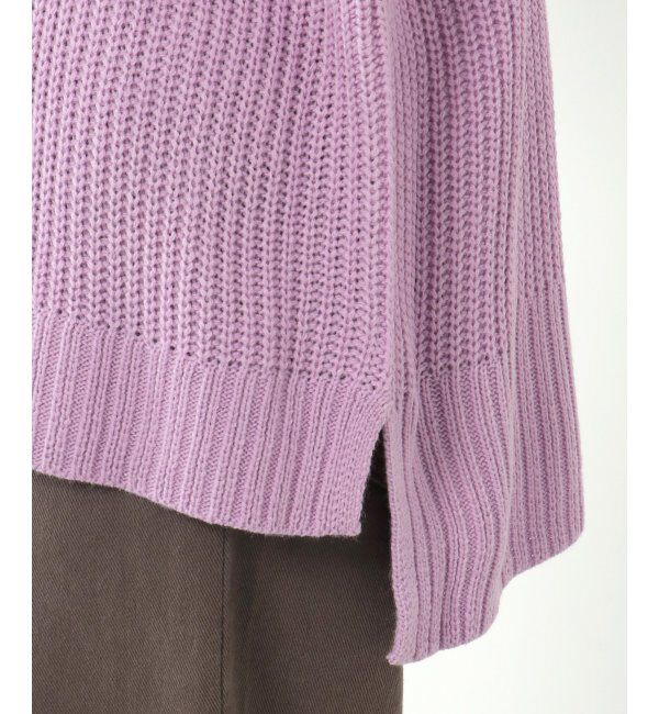 Lbc with Life「畦ビッグシルエットカラーニット」|カーディガン|