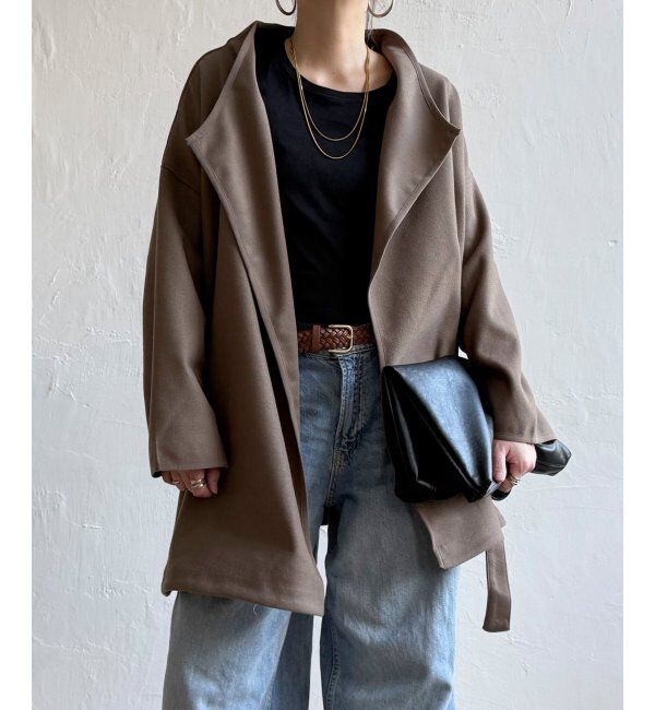 Lbc with Life「ジャージメルトントッパーコート」|その他|モカ