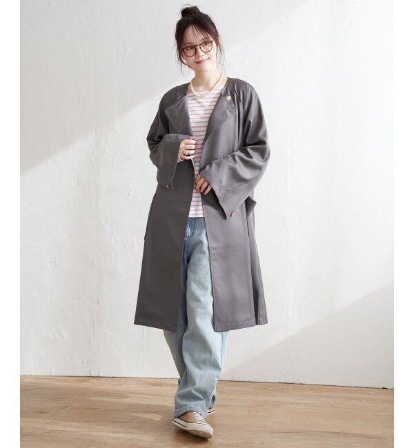 Lbc with Life「ノーカラーガンパッチゆるコート」|その他|