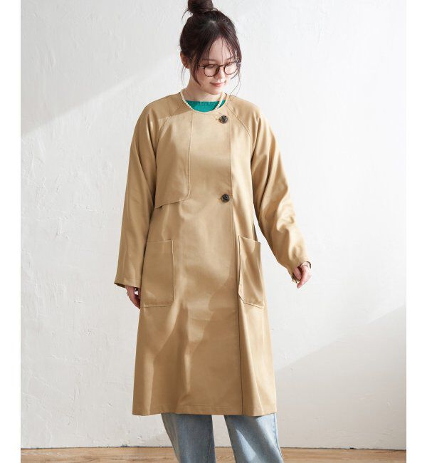 Lbc with Life「ノーカラーガンパッチゆるコート」|その他|