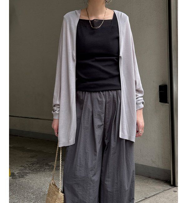 Lbc with Life「さらひやワンボタントッパーカーディガン」|カーディガン|