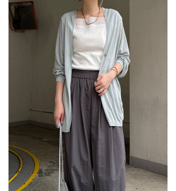 Lbc with Life「さらひやワンボタントッパーカーディガン」|カーディガン|