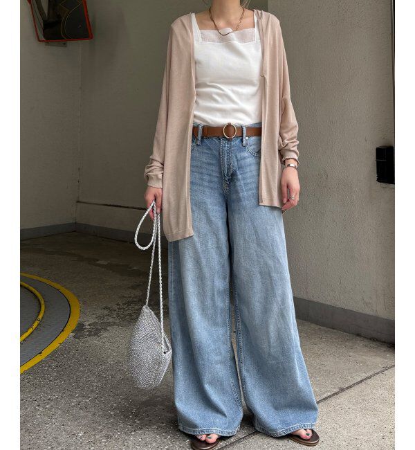 Lbc with Life「さらひやワンボタントッパーカーディガン」|カーディガン|