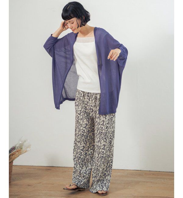 Lbc with Life「さらひやワンボタントッパーカーディガン」|カーディガン|