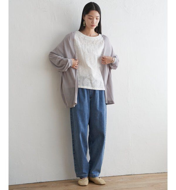 Lbc with Life「さらひやワンボタントッパーカーディガン」|カーディガン|