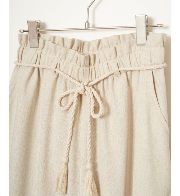 Lbc with Life「リネン混タッセルベルトイージーパンツ」|その他|
