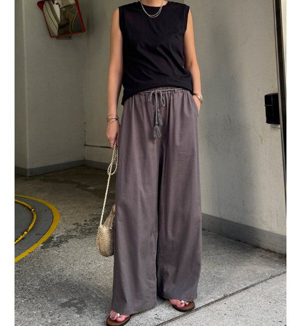 Lbc with Life「リネン混タッセルベルトイージーパンツ」|その他|