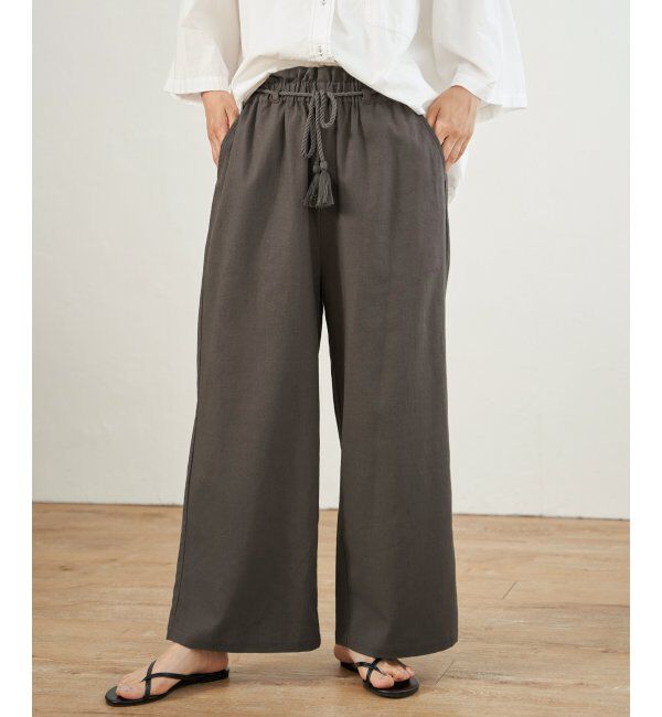 Lbc with Life「リネン混タッセルベルトイージーパンツ」|その他|