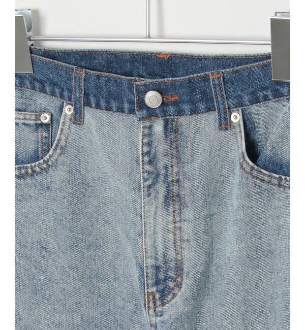 VENCE share style「センター切り替えワイドデニムパンツ」|デニム|