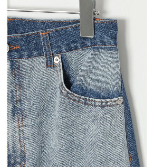 VENCE share style「センター切り替えワイドデニムパンツ」|デニム|