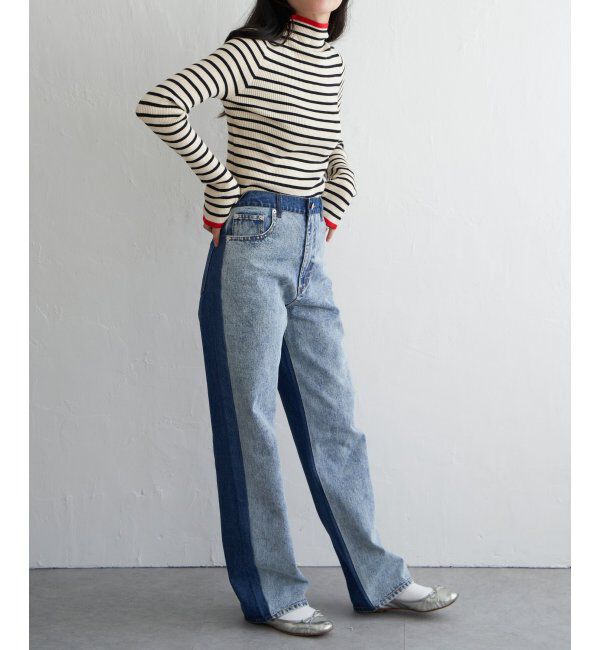 VENCE share style「ハイゲージリブ配色プルオーバー」|ニット・セーター|