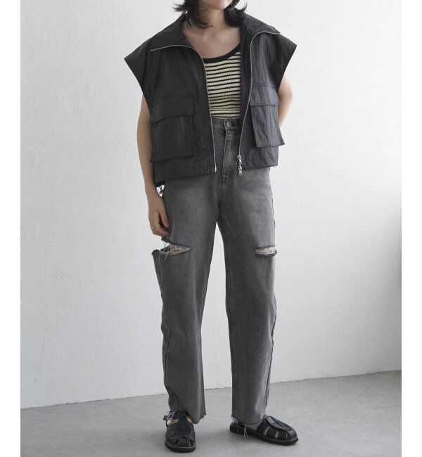 VENCE share style「パールタフタスタンドベスト」|その他|