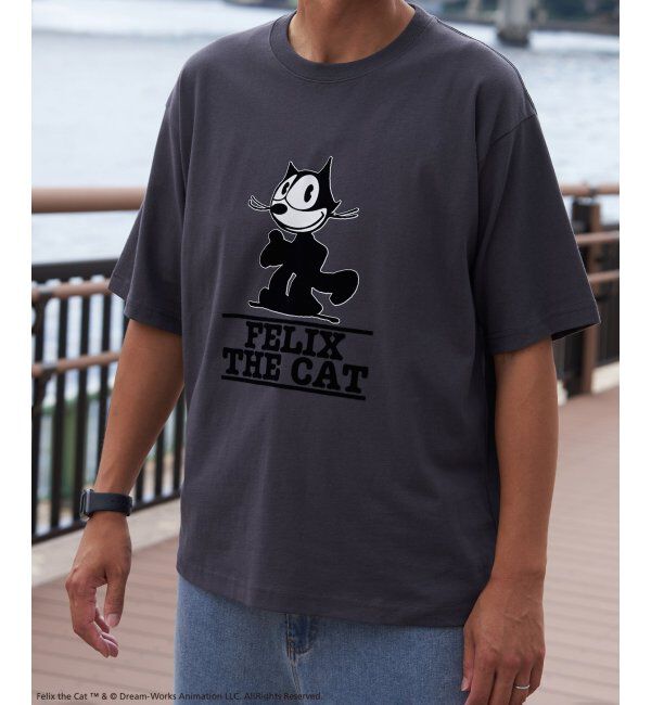 VENCE share style「"Felix the cat" フィリックス・ザ・キャット / フロッキープリントTシャツ」|Tシャツ・カットソー|