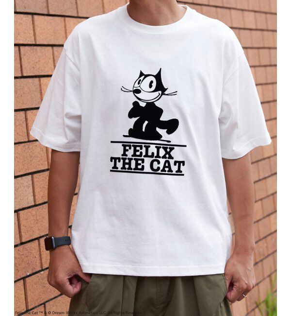 VENCE share style「"Felix the cat" フィリックス・ザ・キャット / フロッキープリントTシャツ」|Tシャツ・カットソー|