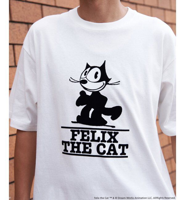 VENCE share style「"Felix the cat" フィリックス・ザ・キャット / フロッキープリントTシャツ」|Tシャツ・カットソー|