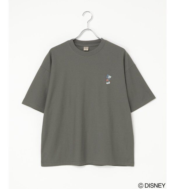 VENCE share style「梨地 ミッキーマウス＆ミニーマウス プリントTシャツ」|Tシャツ・カットソー|
