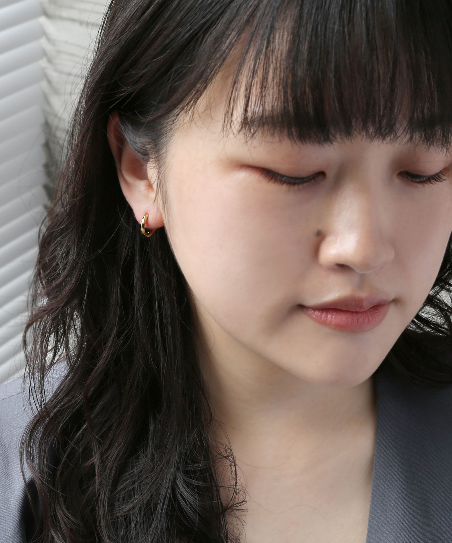 colleca la「[stainless]ステンレス・ツイストワンタッチフープピアス〈金属アレルギー対応〉」|ピアス|