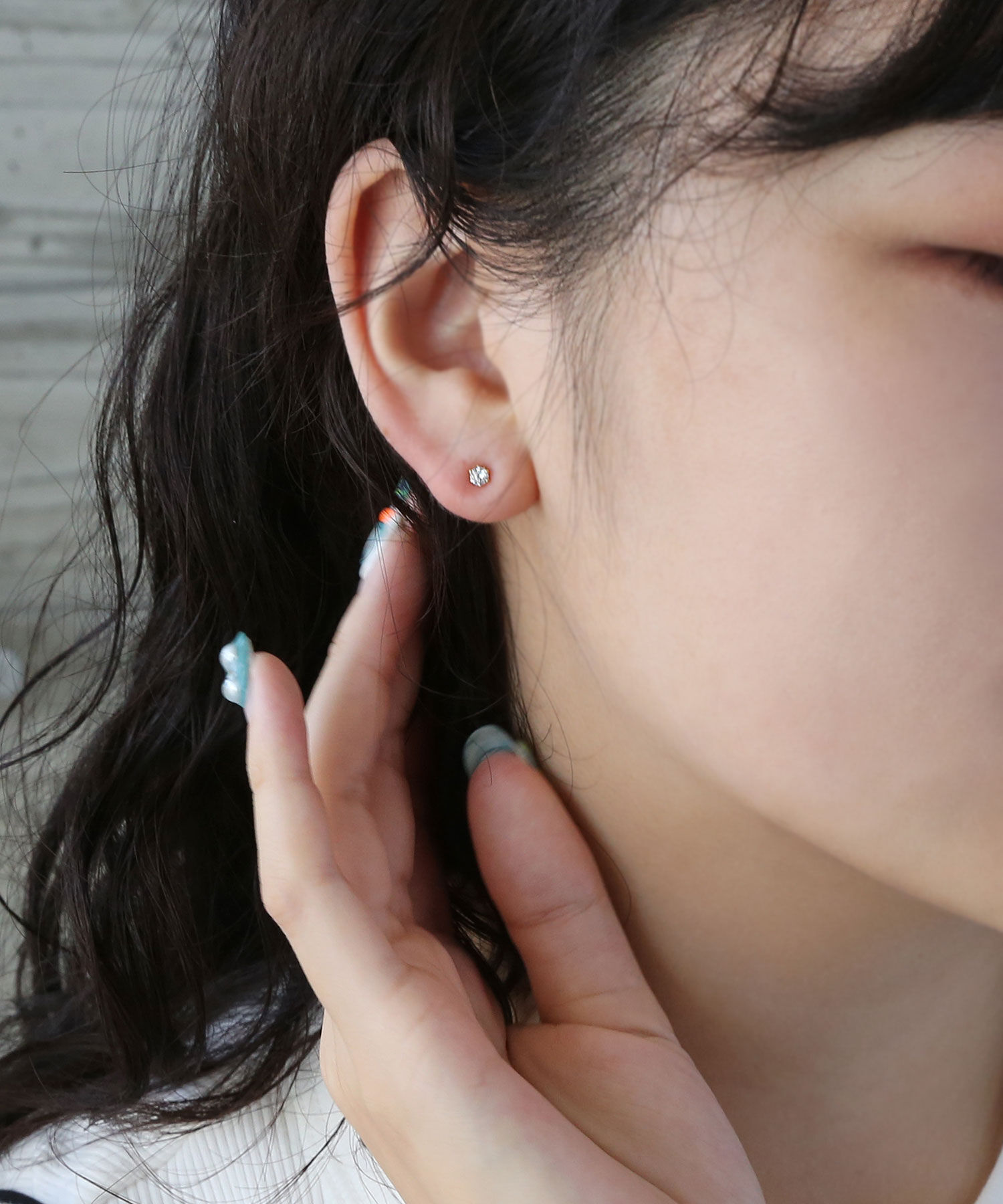 colleca la「[stainless]ステンレス・ 星とストーンのセットピアス〈金属アレルギー対応〉」|ピアス|