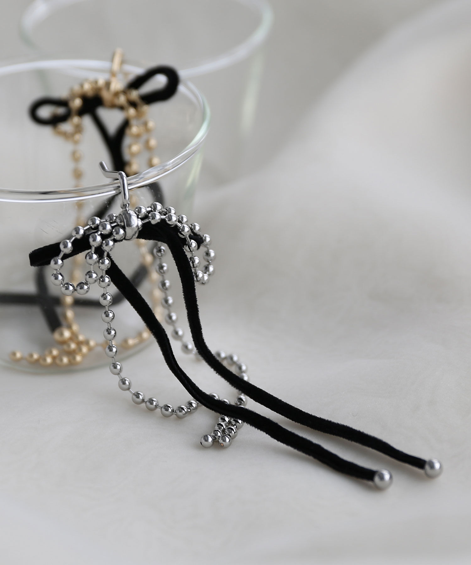 colleca la「レイヤードチェーンリボンヘアカフ/ヘアフック」|その他|シルバー