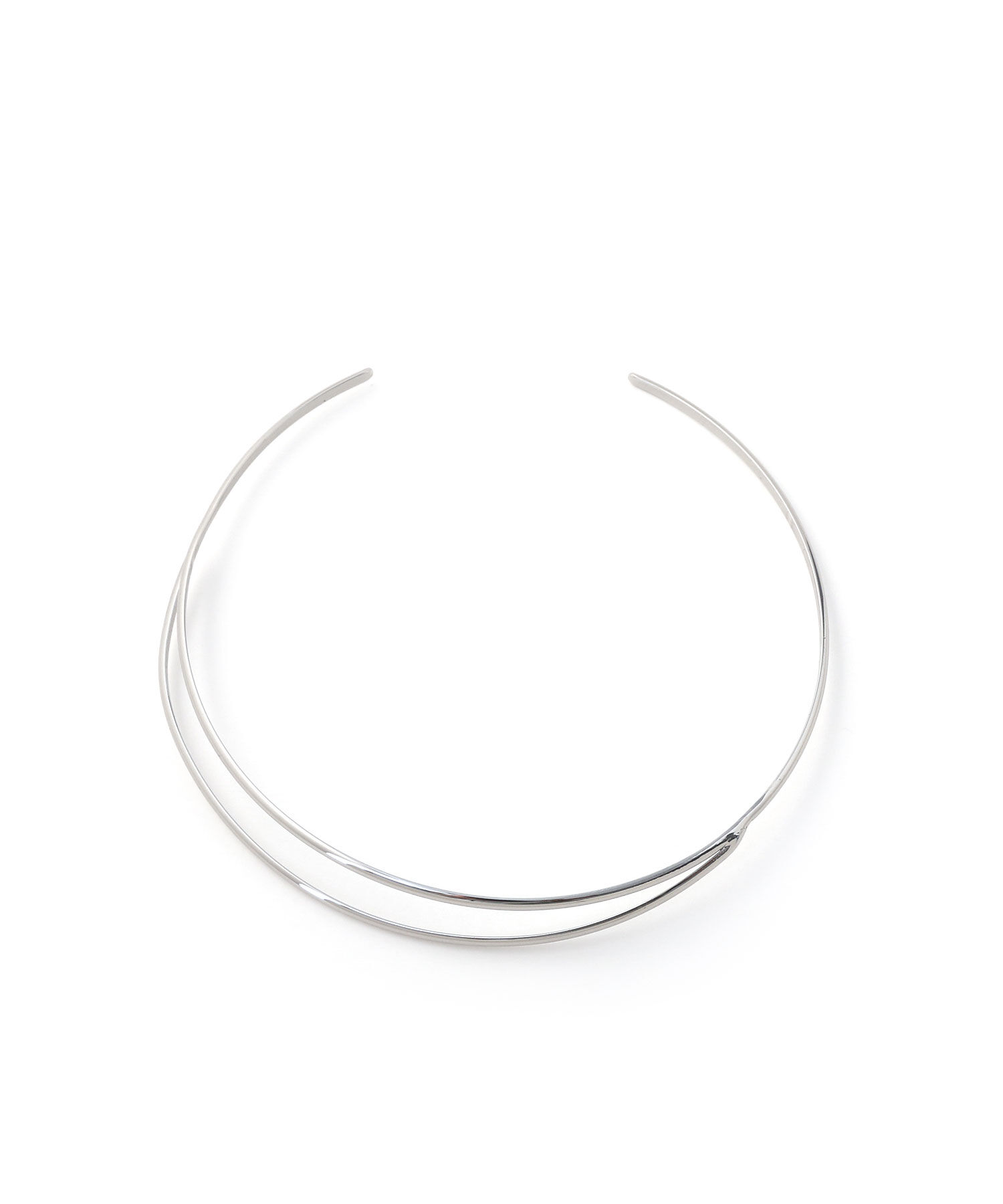 colleca la「アシンメトリーダブルライン メタルチョーカー/ネックカフ」|ネックレス|