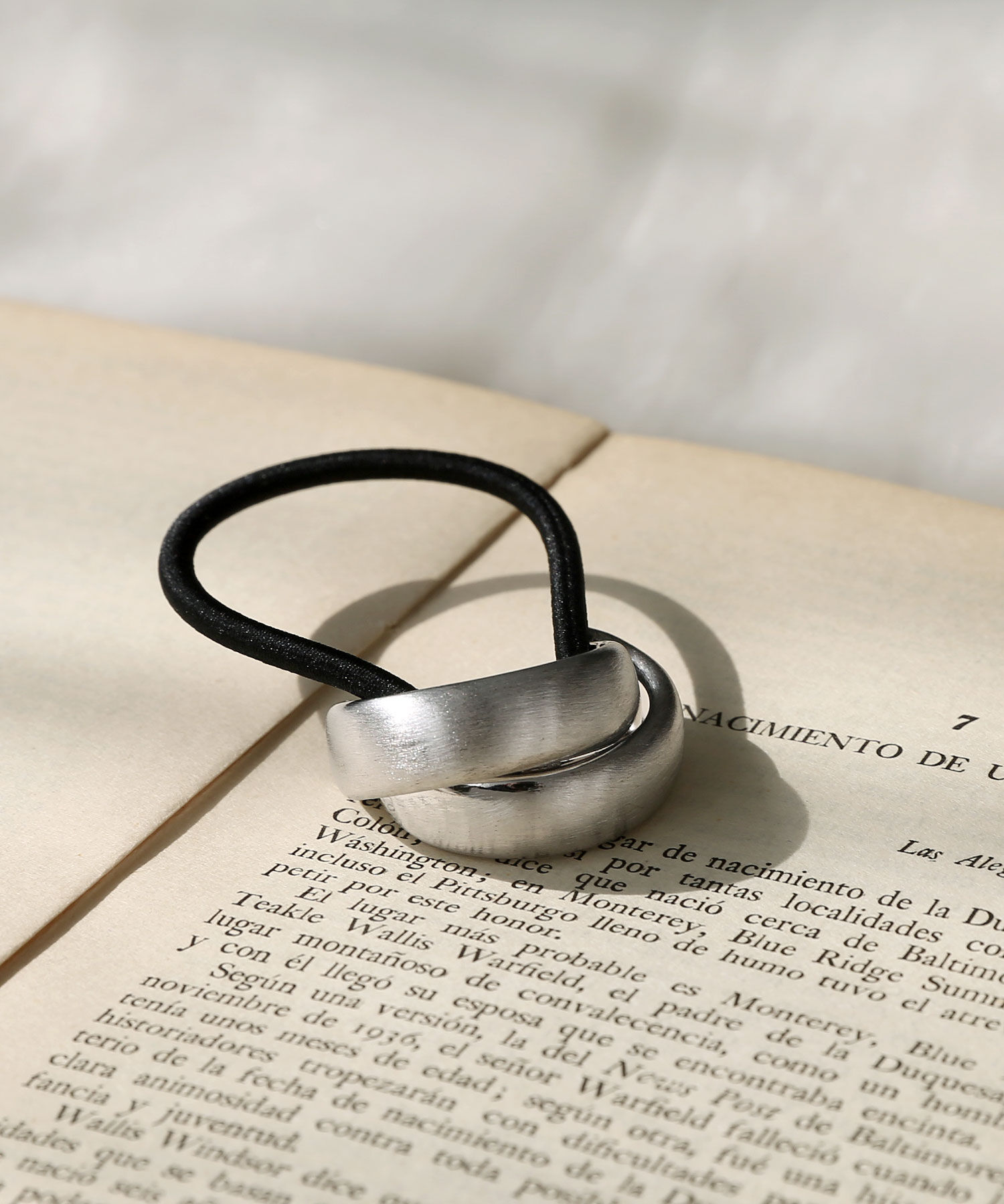  「2連メタルヘアゴム」|ヘアゴム・シュシュ|シルバー