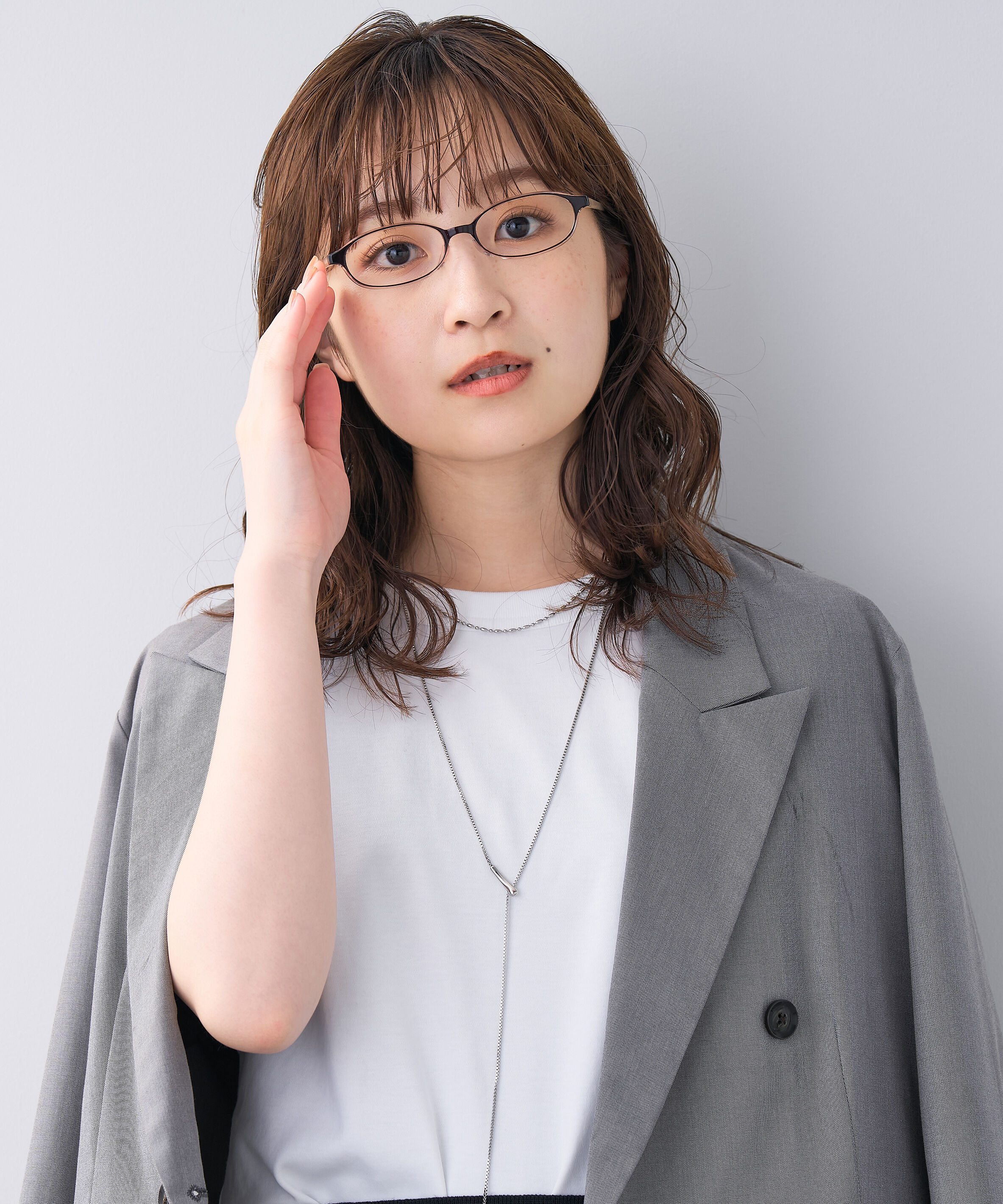  「オーバル型 リーディンググラス｜Zoff Reading Glasses（ブラウン）老眼鏡 ズレにくい仕様オーバルフレーム」|メガネ|