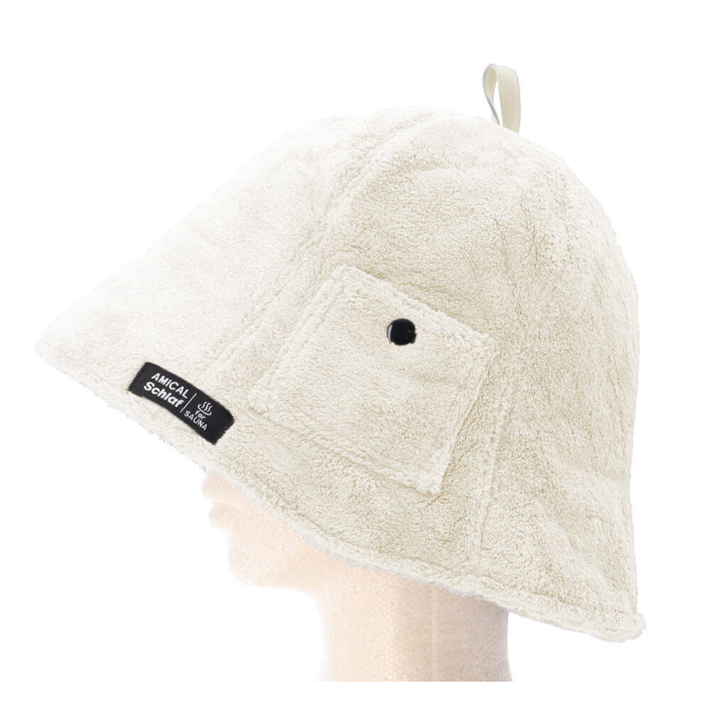 BACKYARD FAMILY「ベル型 サウナハット タオル生地 通販 サウナ帽子 サウナキャップ サウナ ハット キャップ 帽子」|タオル|ホワイト1