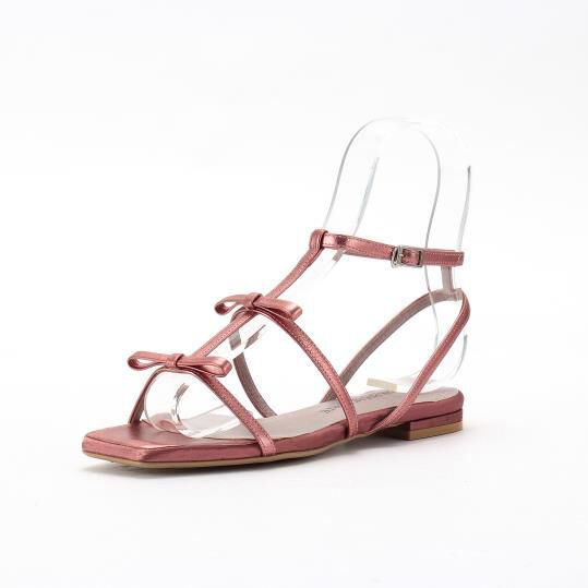 銀座かねまつ「AP250371METCOL　【本革】【PREMIERE PORTE】ストリングサンダル」|サンダル|コーラル