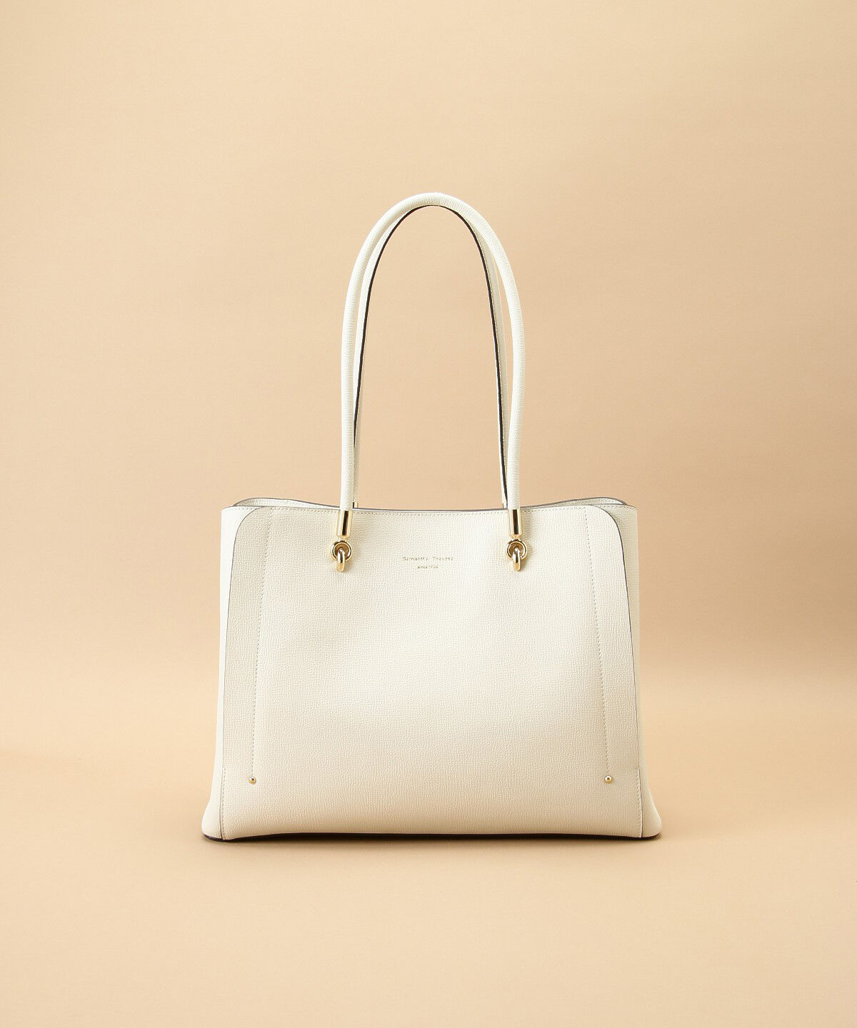 Samantha Thavasa「アベクトワ レザースクエアトートバッグ 大サイズ」|トートバッグ|オフホワイト