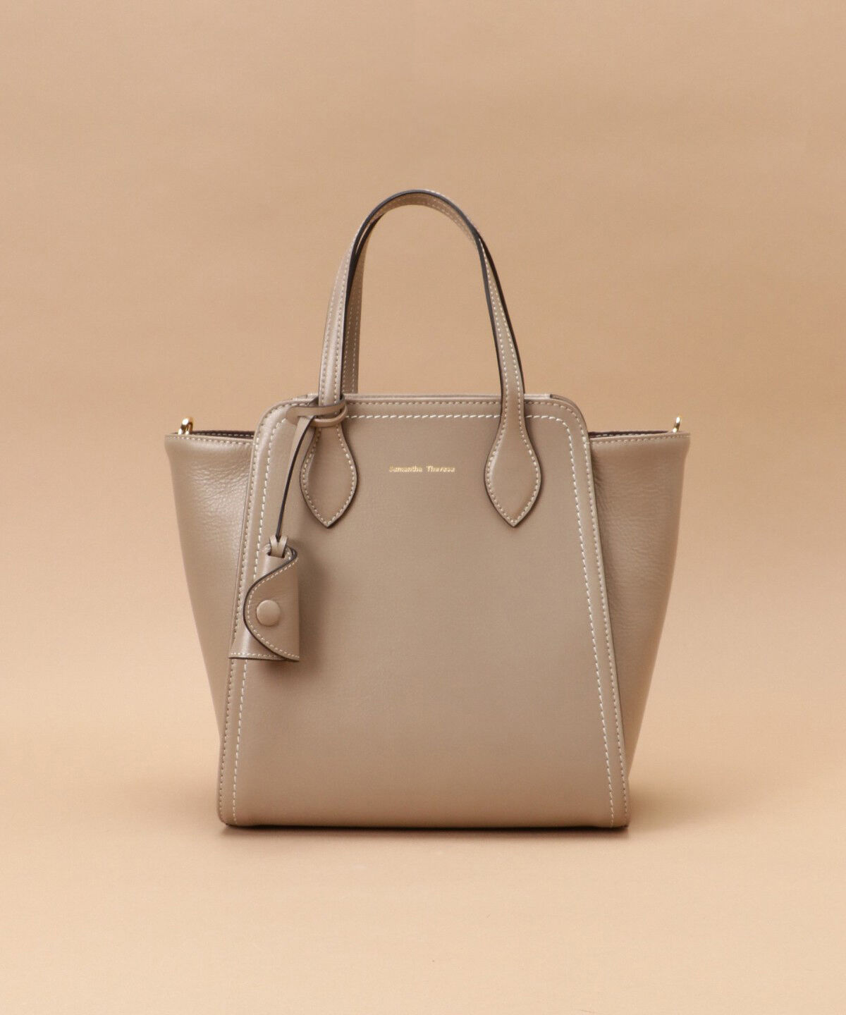Samantha Thavasa「ウォータープルーフレザー トートバッグ 大サイズ」|トートバッグ|グレージュ