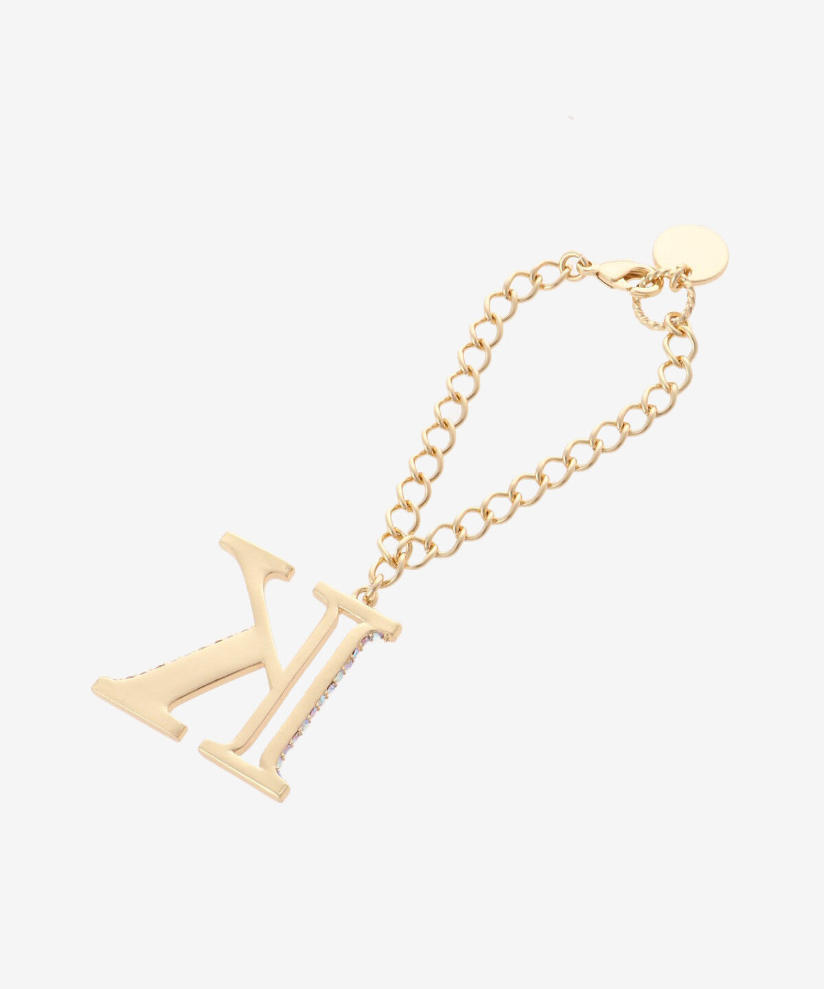 Samantha Vega「サイドビジューイニシャルバッグチャーム(K)」|チャーム・キーホルダー|