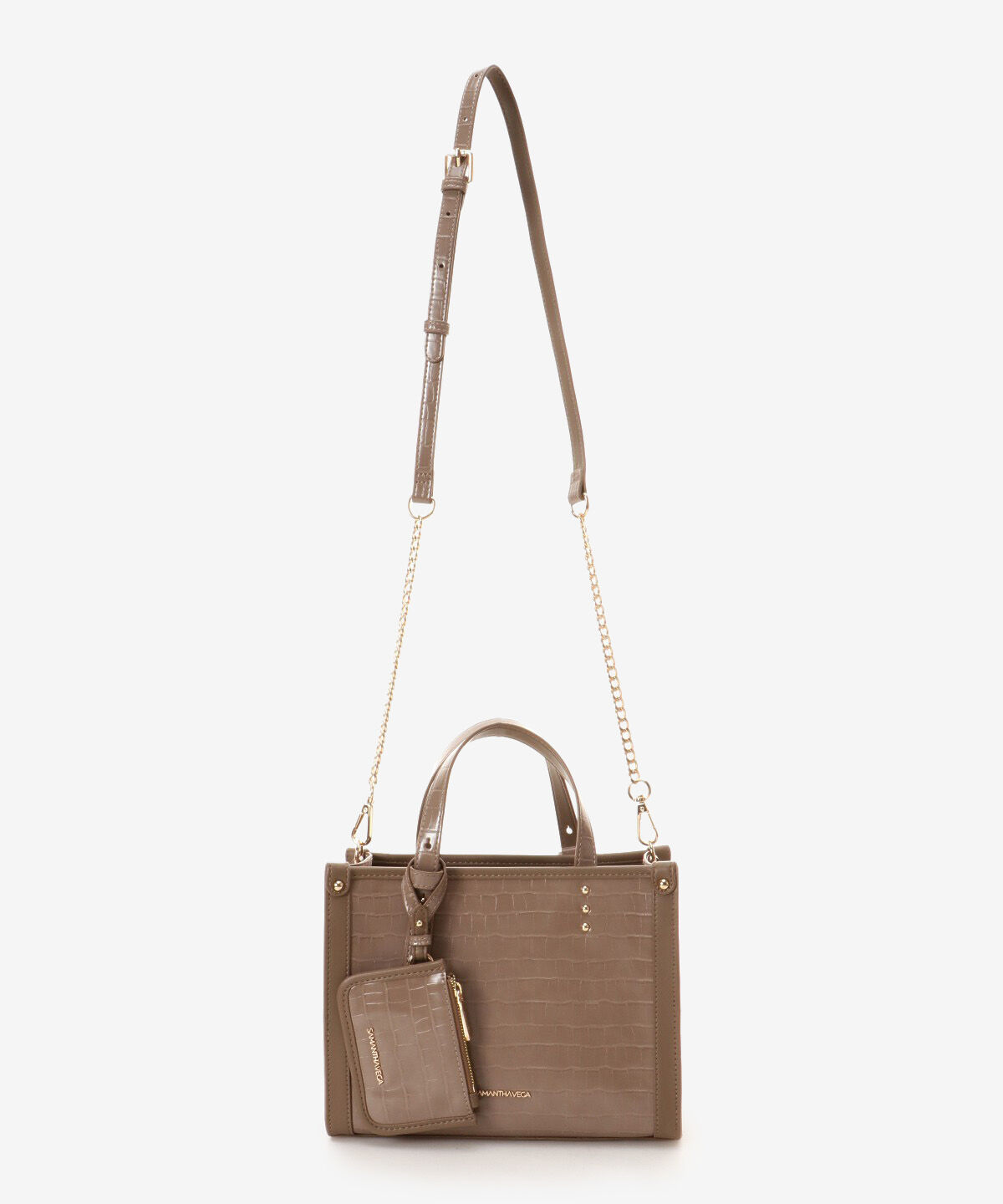 Samantha Vega「クロコ調シンプル横型ハンドバッグ」|ハンドバッグ|