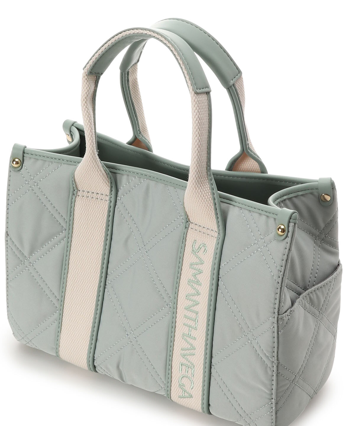 Samantha Vega「ロゴテープキルティングハンドバッグ（小）」|ハンドバッグ|