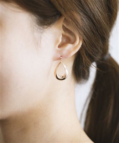 newme by Samantha Thavasa「K10 PG メタルピアス」|ピアス|K10 PG