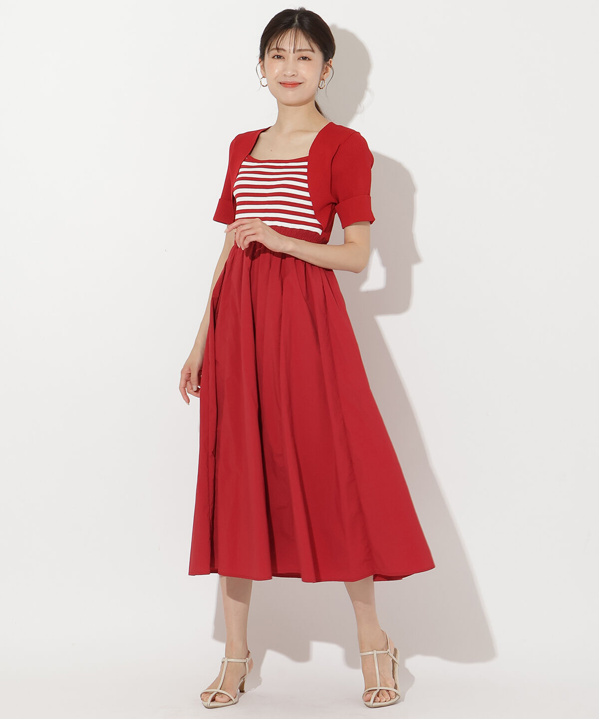 アンドクチュール「ボレロレイヤードドッキングワンピース」|ワンピース|